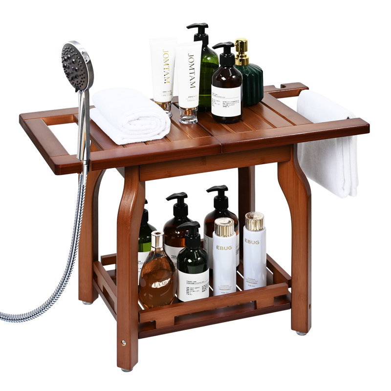 Banc de douche 25,2 W Mavino, Brun