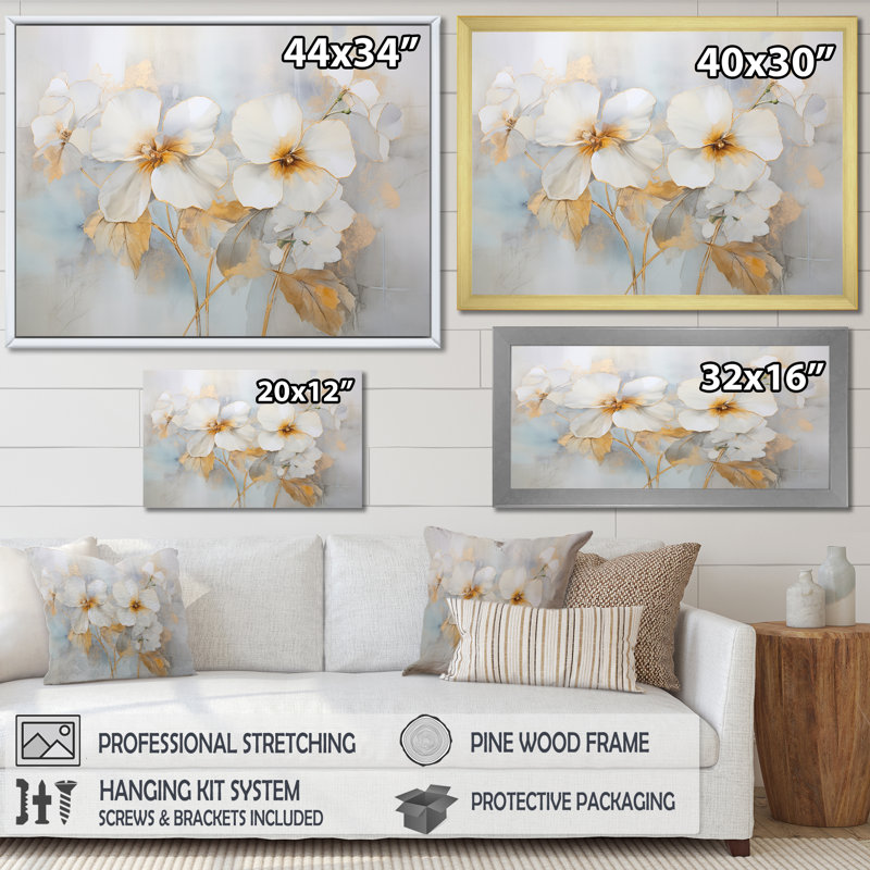 Minimalisme Pansy Radiance Bouquet sur toile, Cadre photo noir, H 12 po x l 20 po x P 1 po