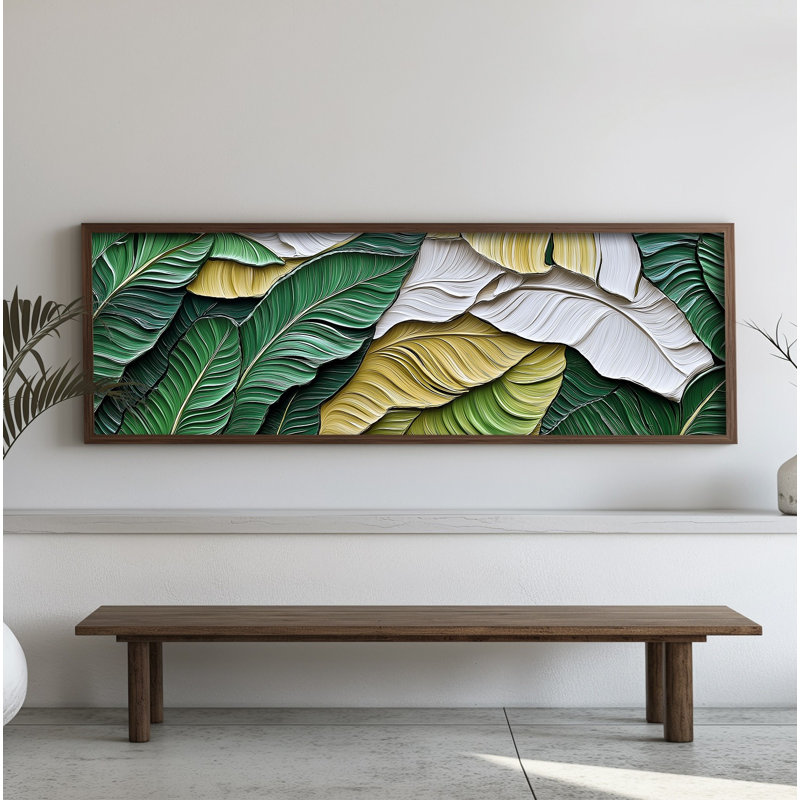 Elegant Decorative Framed MDF Painting, 15.7 x 47.2 x 0.1 inches | 100% MDF with 3 mm Thickness, 100% Pine Wood Frame | UV Printed Artwork for Home Decor, Living Room, Office, Modern Aesthetic