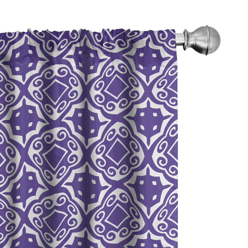 Geometric Semi-Sheer Rod Pocket Sliding Panel, 28" x 84"