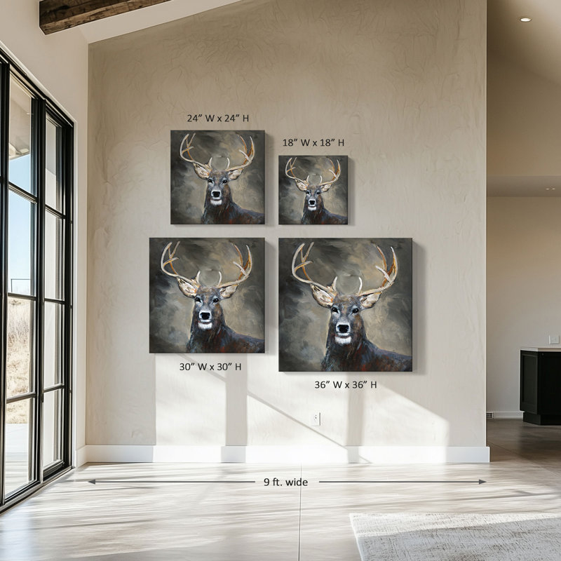 "Buck" by Sally Swatland Print on Canvas, H 18 po x l 18 po x P 1 po