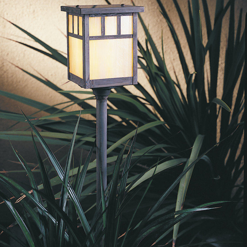 Éclairage de sentier 1 lumière Telly, H 17 po x l 4,25 po / non, Cuivre brut, Givré
