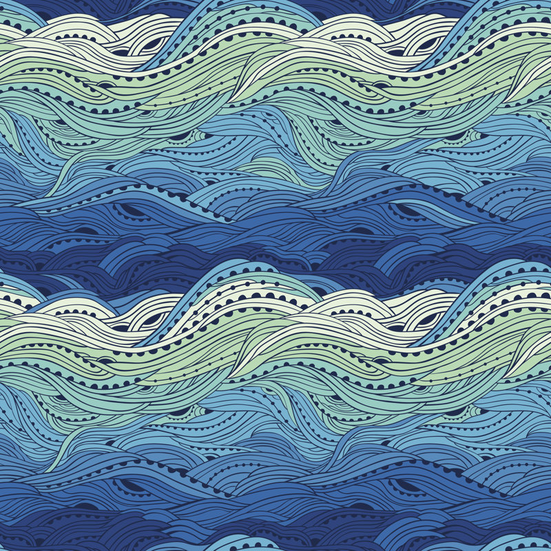 Sea Blue Big - Wrapped Canvas Print, 30cm H x 30cm W x 3.8cm D