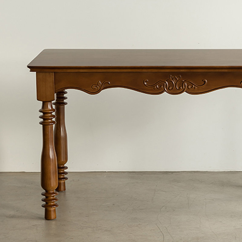 Bureau d'écriture en bois d'hévéa, H 29,52 po x l 62,99 po x P 31,49 po