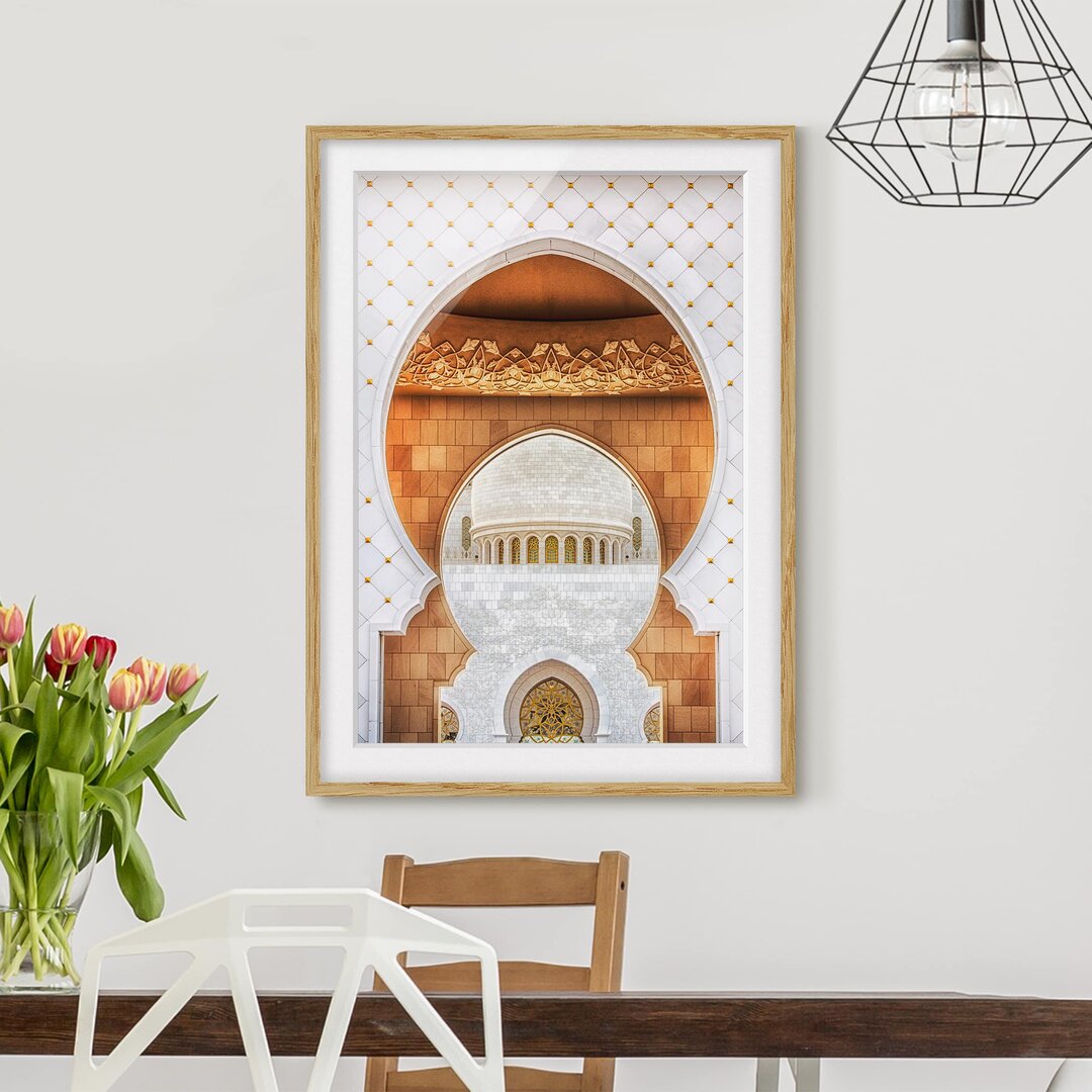 Gerahmtes Papierbild Tor der Moschee