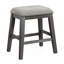 Ensemble de 2 tabourets de bar à hauteur de comptoir et garniture cloutée gris