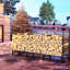 Alyviah 344.9 cm W Metal Log Rack