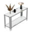 Console supérieure et inférieure en verre trempé à double couche et cadre en acier inoxydable à finition miroir-939110988-939110991