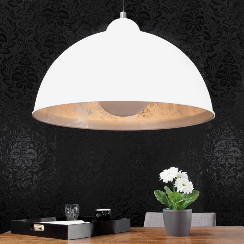 Fiedler 1 - Light Single Pendant, White/Silver