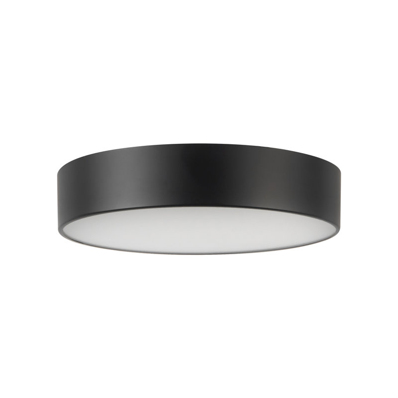 Musa 6-in Black dimmable LED Flush Mount, Matte Black