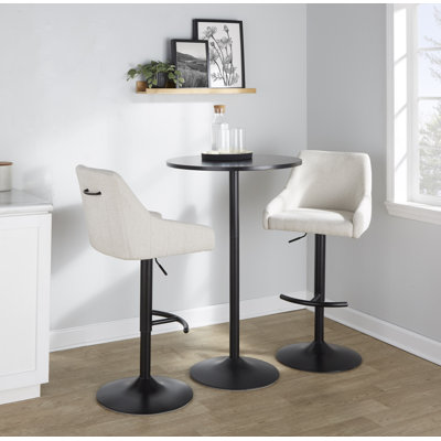 Harper Adjustable Barstool with Rounded T Footrest