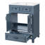 Meuble-lavabo de 24 po avec lavabo en céramique, armoire de rangement en bois massif avec portes à fermeture douce, style rétro, bleu-95702996-95703003