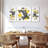 Triangles Abstract Geometric Multi Piece Canvas Print-93060269
