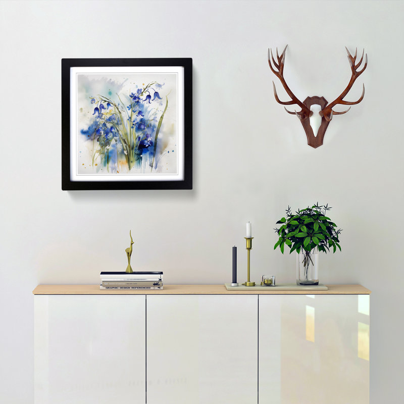 Single Picture Frame Print on Wood, Black
