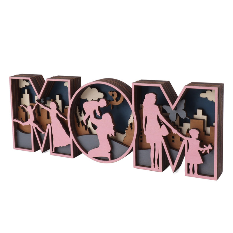 Ornement de lettres en forme de maman exquise en forme de maman pour la fête des Mères