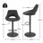 Newville Swivel Upholstered Adjustable Height Counter Stool with Metal Frame-856988229
