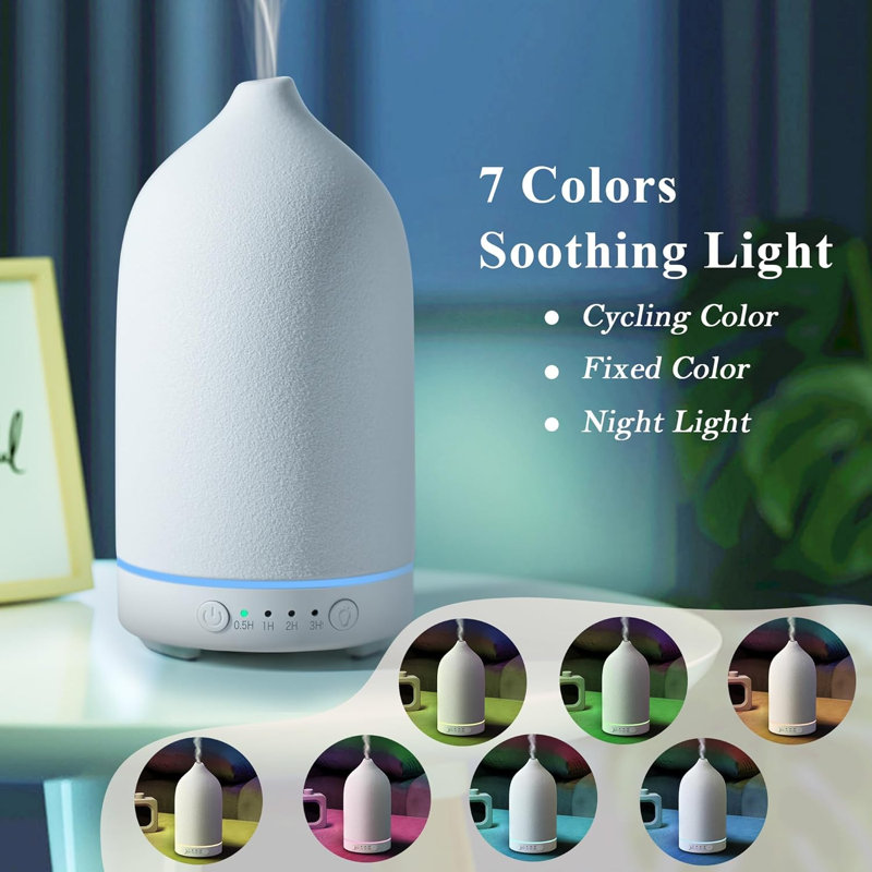 Ceramic Essential Oil Diffuser 160ML Aromatherapy Diffuser,White