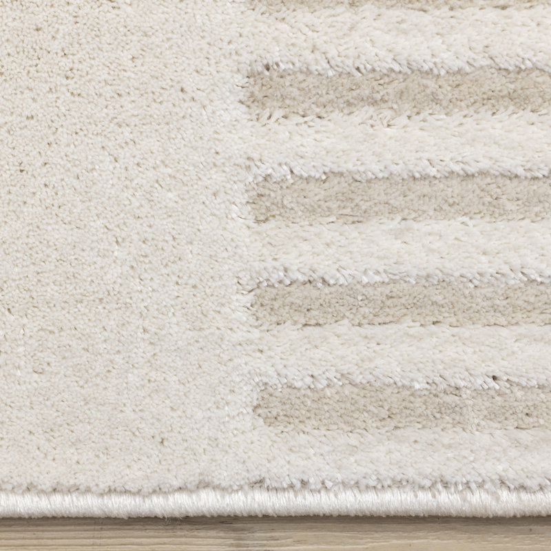 Tapis à motif géométrique uni Veran, Rectangle 5 pi 3 po x 7 pi 7 po