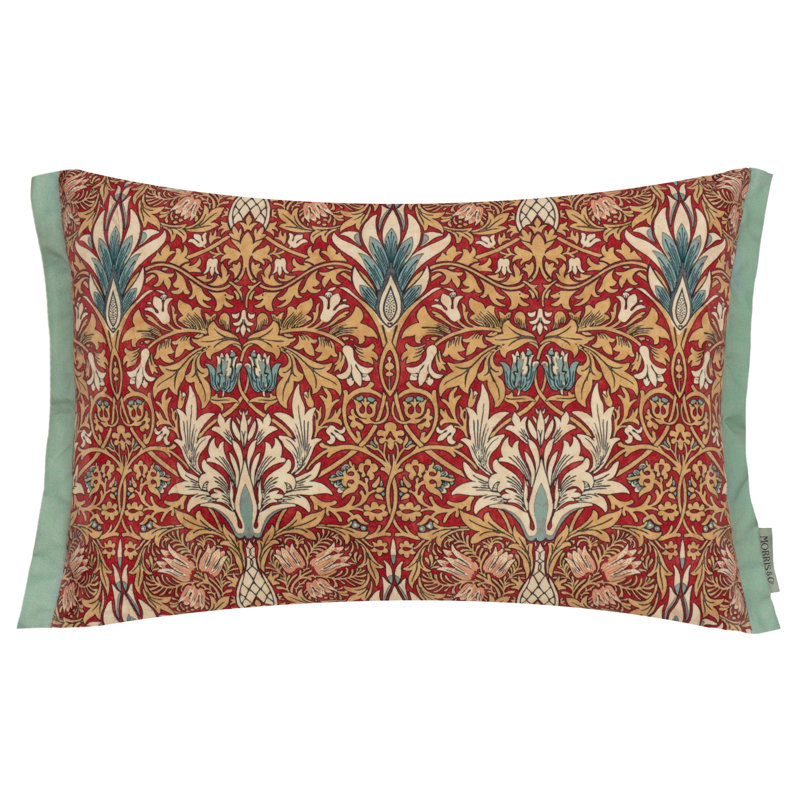 Snakeshead Indoor / Outdoor Floral Rectangular Cushion Cover, Red