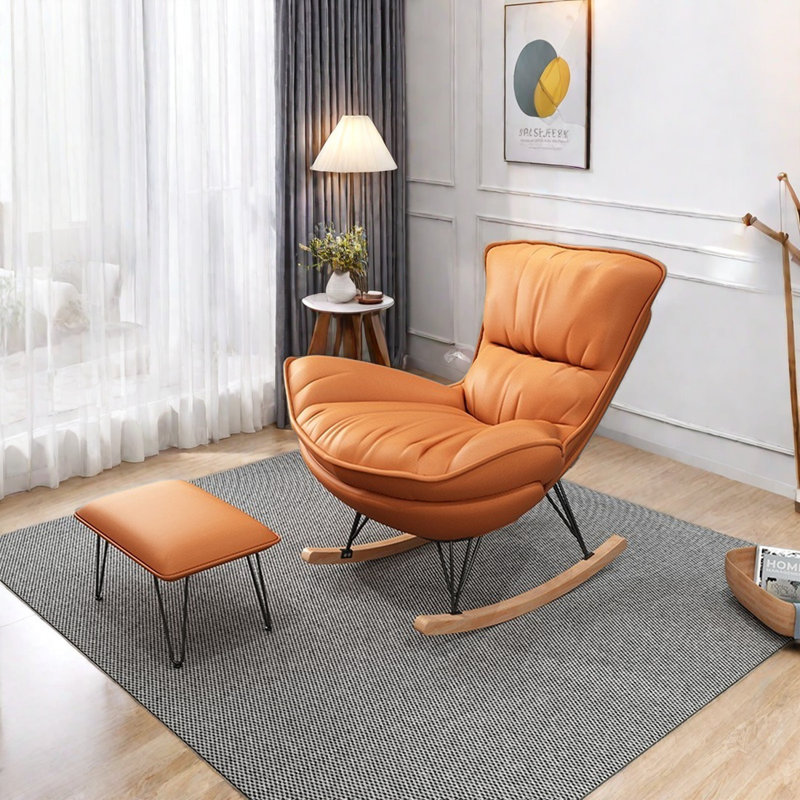 Chaise berçante confortable et respirante, Orange