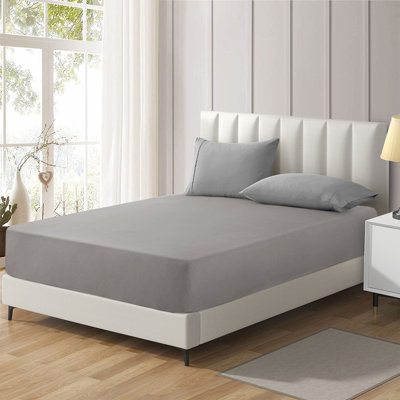 Brushed Microfiber 40cm Deep Fitted Bed Sheet