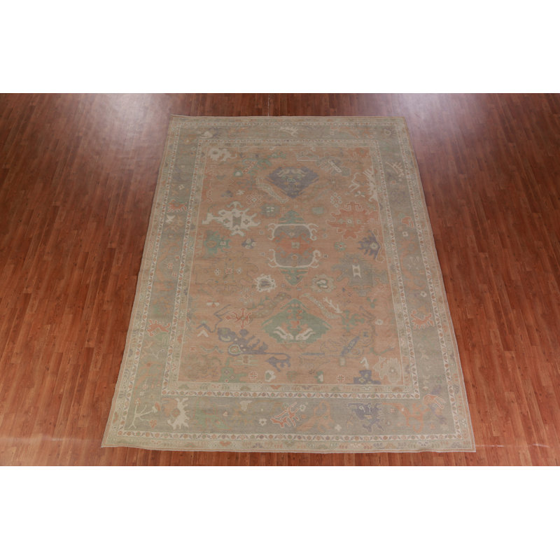 Vegetable Dye Oushak Turkish Area Rug 9x12