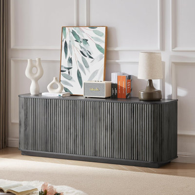 Ebern Designs 64" Vertical-Striped 4-Door Sideboard
