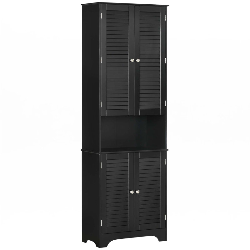 Armoire de rangement haute et étroite Tall, Noir, noir, noir, noir