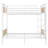 Twin XL over Twin XL Metal Bunk Bed, Industrial Detachable Frame with Safety Guard Rails, Space-Saving Sturdy Bed for Teens, White
