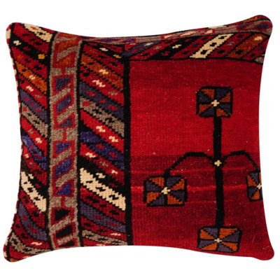 100% Wool Throw Square Pillow Cover & Insert
