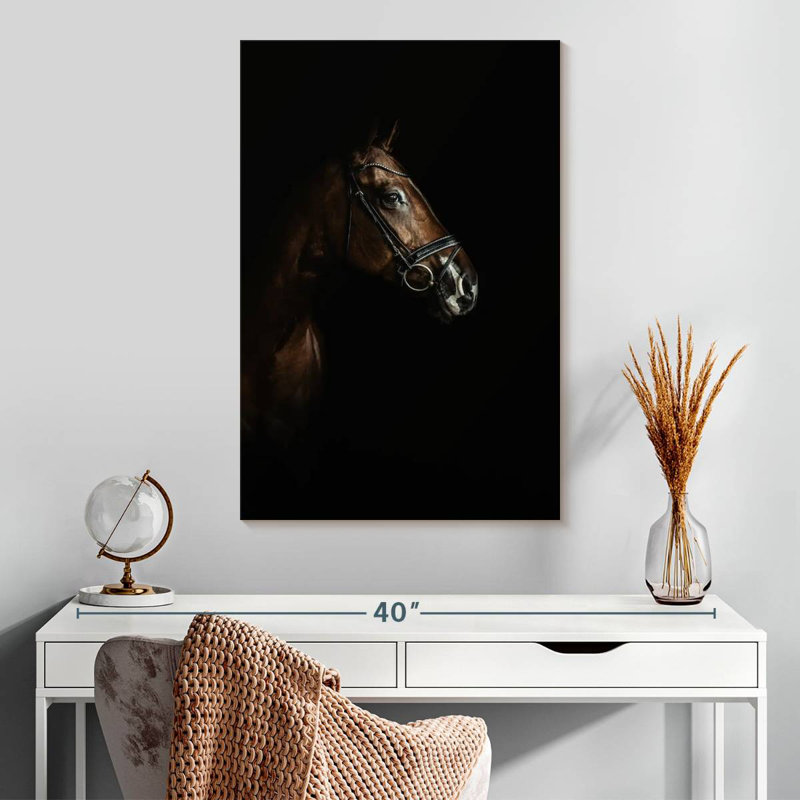 Cheval dans l'ombre, H 30 po x l 20 po