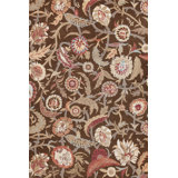 Wool Floral Area Rug in Brown