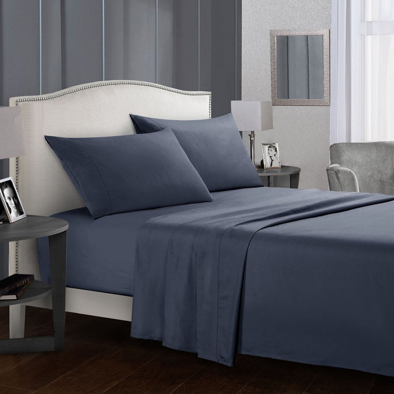 Sateen - Set of 3, King Sheet Set with 2 Pillowcases