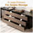  Extendable Home Office Desk Dresser Desk 2 Person Table With 6 Storage Drawers-1980238026