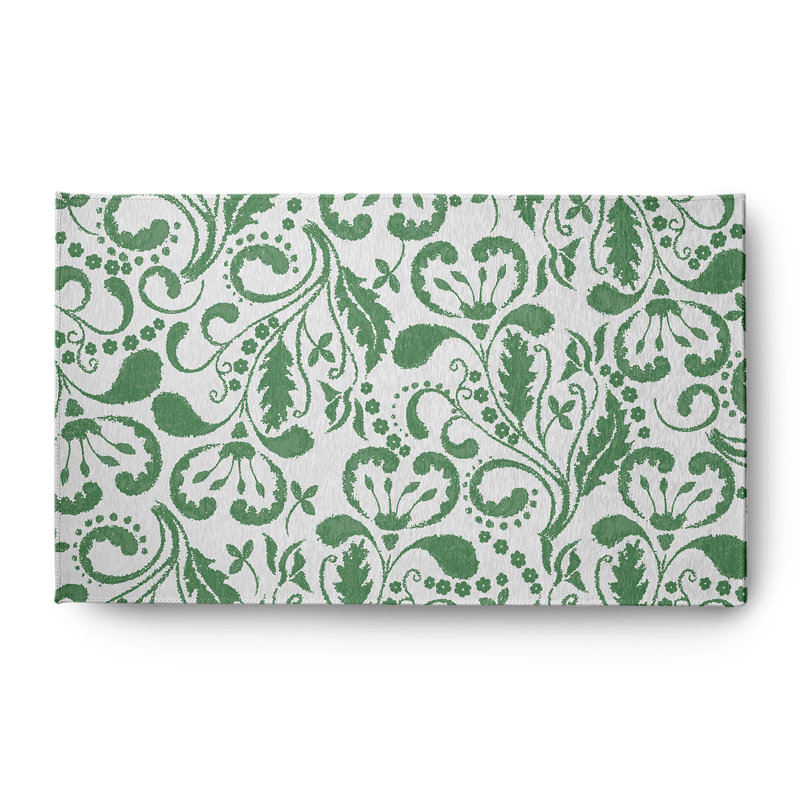 Avello Chenille Floral Indoor / Outdoor Rug, Rectangle 3' x 5'
