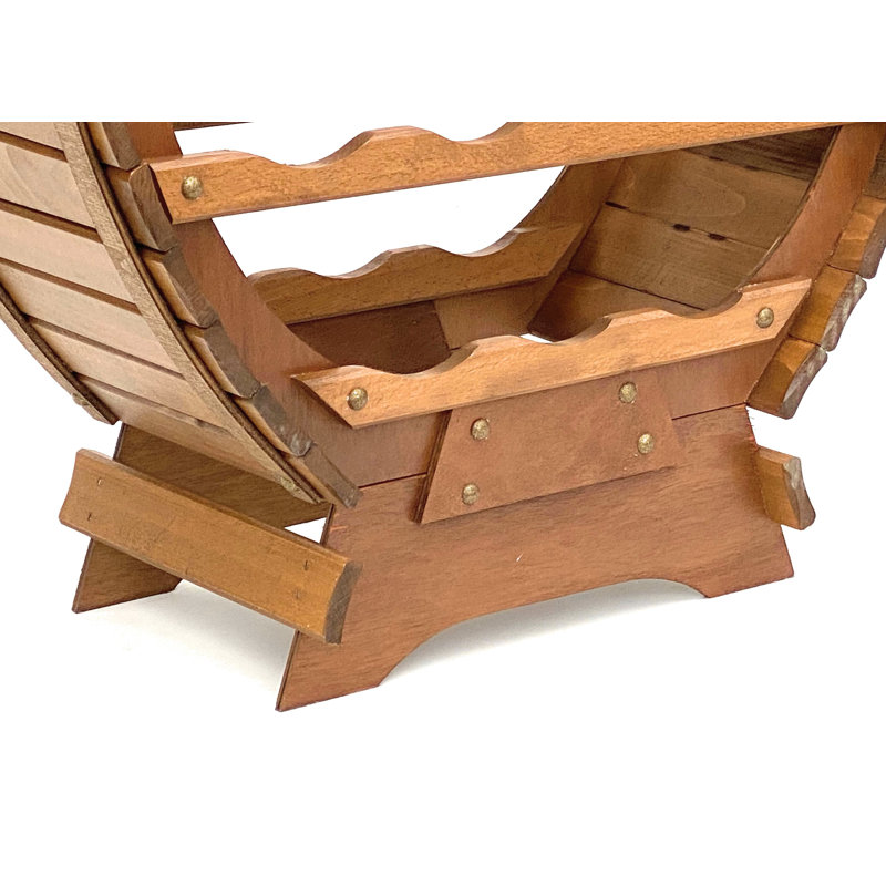 Prouty 24 Bottle Floor Wine Bottle Rack, Brown