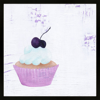 Cherry Cupcake Framed Print by Katy Montica