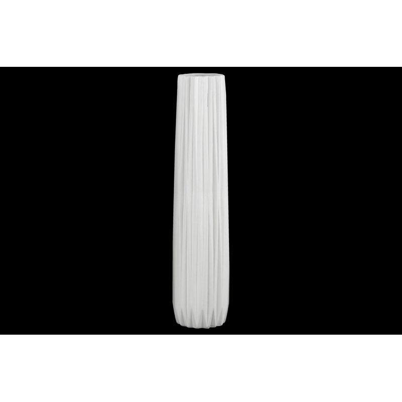 Locascio Ceramic Floor Vase, 23.5" H x 5" W x 5" D, White