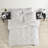 Luxurious Cotton Chenille Bedding Set, Off-white Geometric, King/cal King