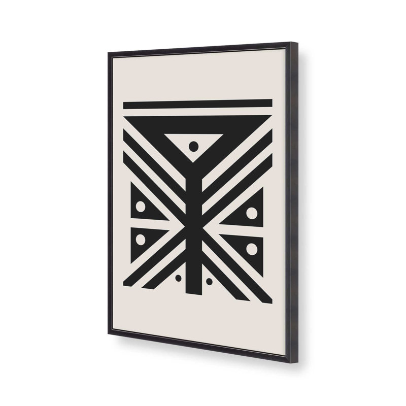 Impression de motifs tribaux modernes, Zinc patiné, H 21,25 po x l 17,25 po
