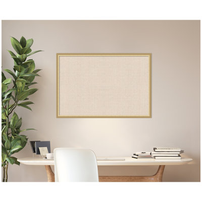 Framed Fabric Pinboard  Printed Linen Bulletin Board