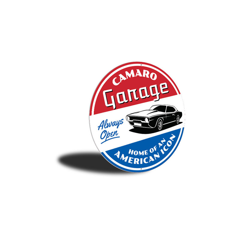 Enseigne en aluminium Camaro, H 18 po x l 18 po x P 0,06 po