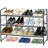 32'' Wide 3-Tier Wire Grid Shoe Rack Shelf for Closet Stackable and Adjustable-1527032729