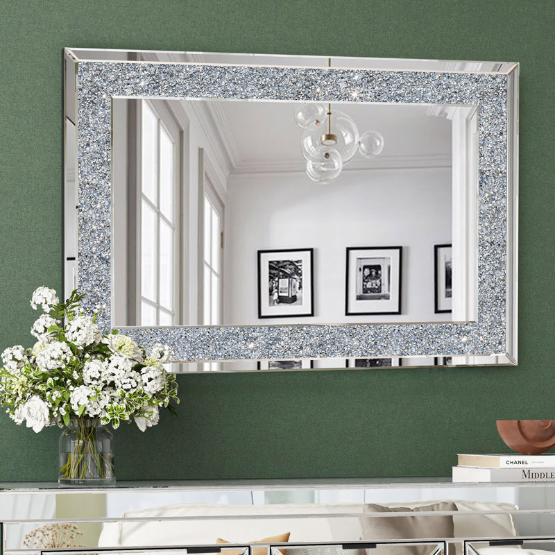 Faustine 60x90CM Wall Mirror Rectangle  Accent Mirror , 90cm H x 59.9cm W