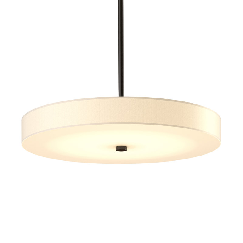 Disq 1 - Light Unique Drum LED Pendant, Oil Rubbed Bronze, Standard: 9.2" to 51.2"