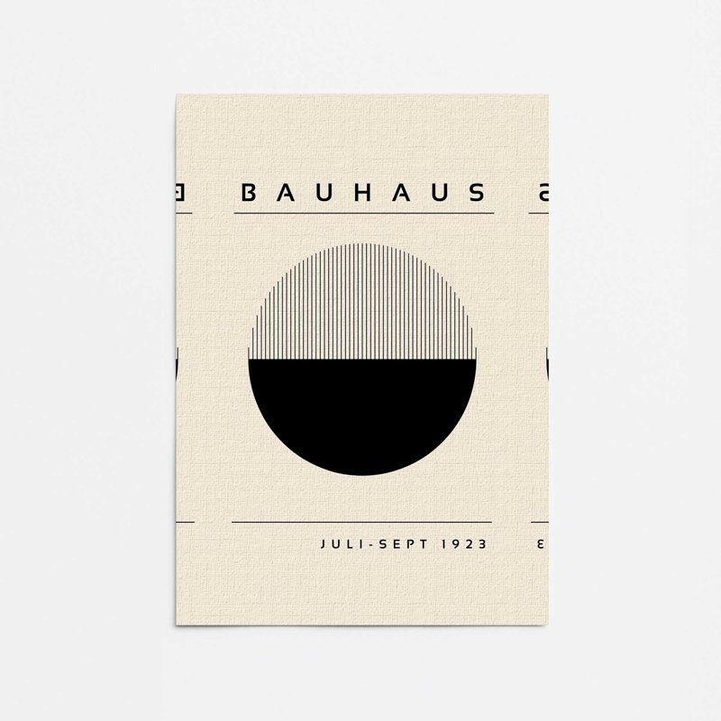 Impression éclipse de géométrie du Bauhaus, Toile tendue, H 12 po x l 8 po