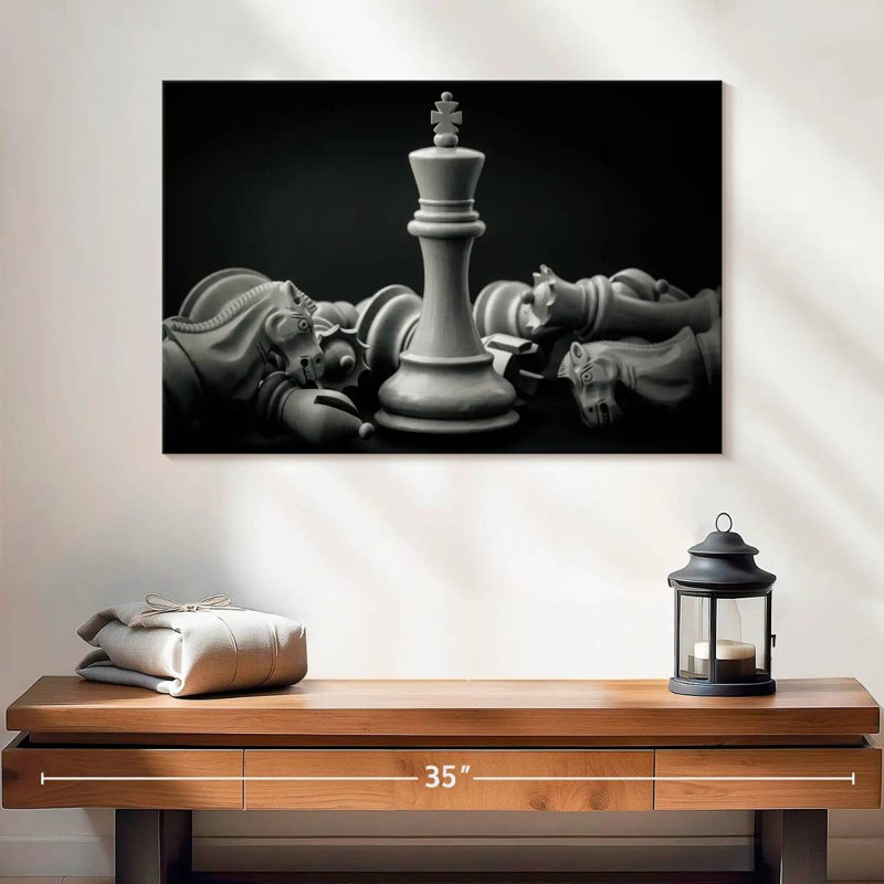 «Chess King», reproduction sur toile, H 16 po x l 24 po x P 1,25 po
