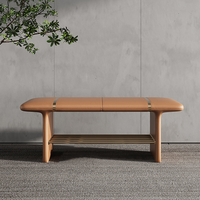 Banc à chaussures 39,4 po, Orange
