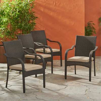 Outdoor Wicker Chairs,  KD, 4Pcs