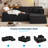 Clitheroe 96.5" L-Shaped Modern Minimalist Boneless Sofa, No Assembly Required Sectional Couch-2021592666-2021592668